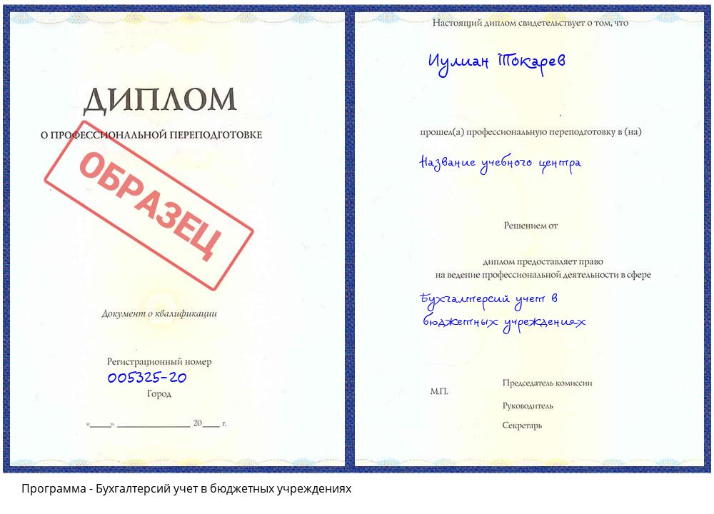 Бухгалтерсий учет в бюджетных учреждениях Алексеевка