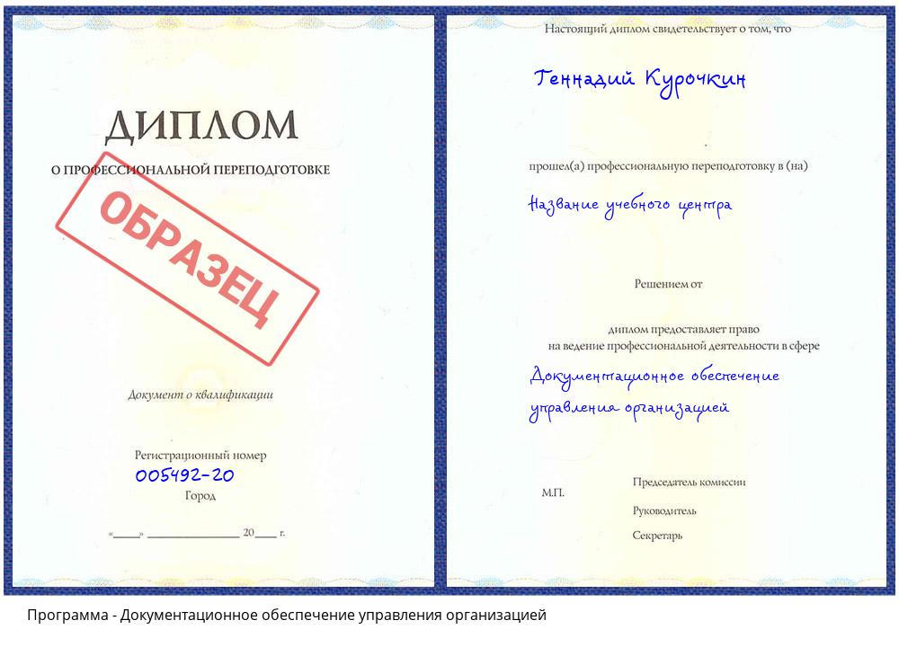 Документационное обеспечение управления организацией Алексеевка